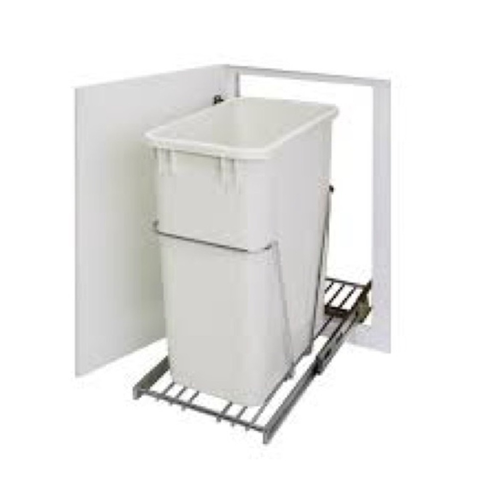 NEW‎ 35 - 50 Quart Single Kitchen Cabinet Pullout Trash Can System CAN-EBMSPC-R